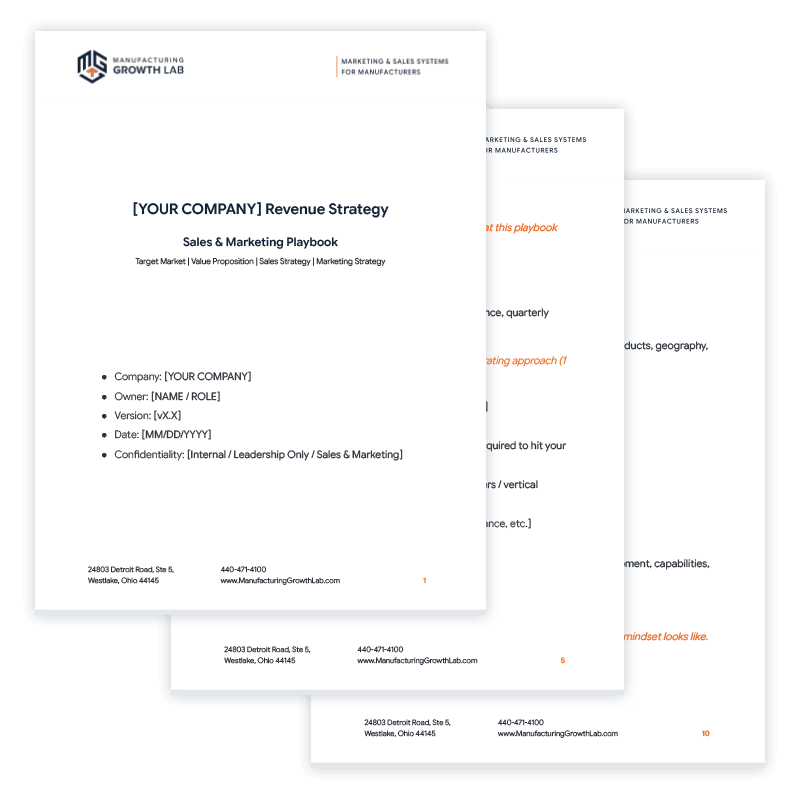 pages from the revenue playbook template